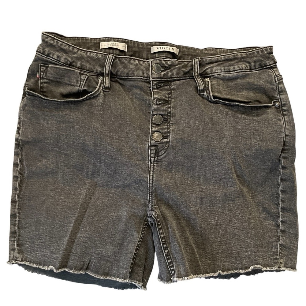 Charcoal Jean Shorts Bermuda short by Vigoss size 14 black gray